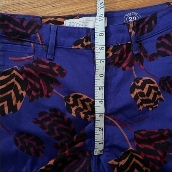 Marc Jacob's Blue Tulip Print Skinny Jeans Size 29 - Picture 4 of 8